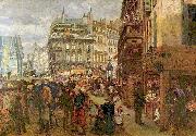 Adolph von Menzel Weekday in Paris Spain oil painting artist